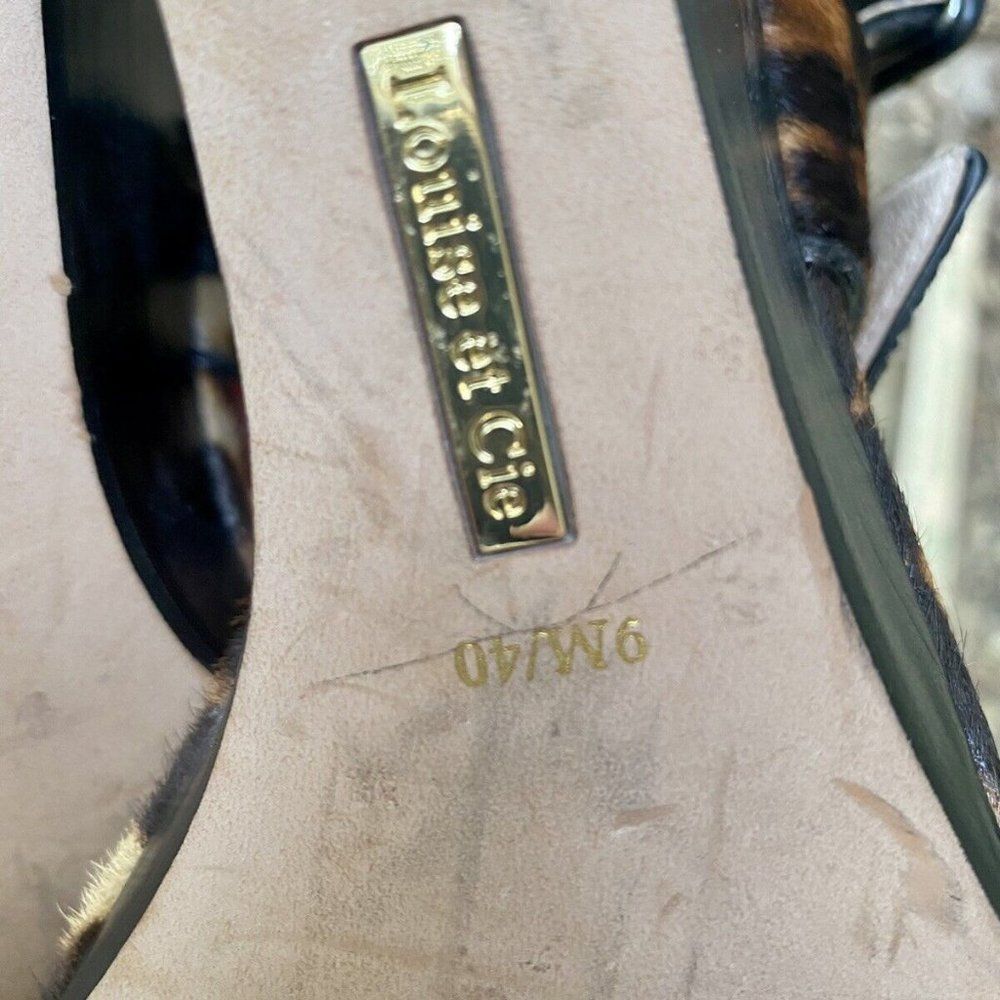 Louise et Cie Leopard Print Wedge Sandals - Picture 8 of 9